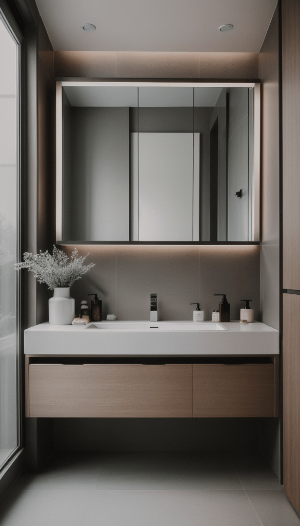 Modern bathroom vanity unit
